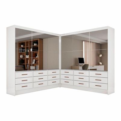 Closet Sevilha 6 Portas Casal Duplo Premium 18 Gavetas