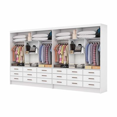 Closet Sevilha 6 Portas Casal Duplo Premium 18 Gavetas