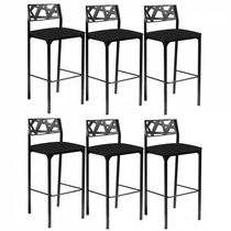 Kit 6 Banquetas Luiza Corino Preto gat Magazine