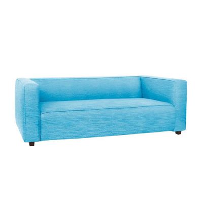 Sofá Namoradeira Amsterdam 1,40m Suede Azul Turquesa - Inova Decorações