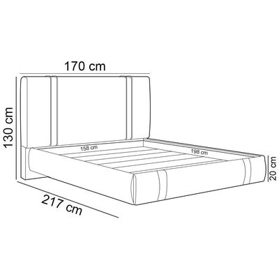 Cama Queen Flutuante Com Cabeceira 160cm Astra S04 Linho Bege - Lyam Decor
