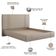Cama Queen Flutuante Com Cabeceira 160cm Astra S04 Linho Bege - Lyam Decor