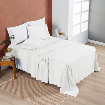 Jogo De Cama Nobless Solteiro 03 Peças - Off White