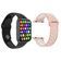 Kit 1 Smartwatch W34 S Preto + 1 Pulseira Extra Sport Rosa