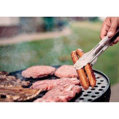 Pegador Alimentos Inox Pinça Profissional Grande Longo 41cm