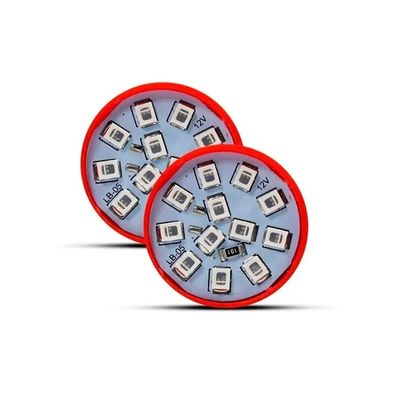 Lâmpada Led Vermelho 2 Pólos Smd Freio E Lanterna Par