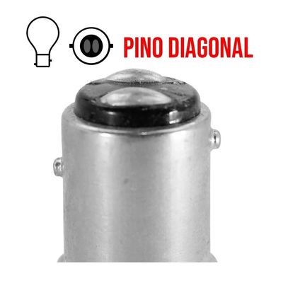 Lâmpada Led Vermelho 2 Pólos Smd Freio E Lanterna Par