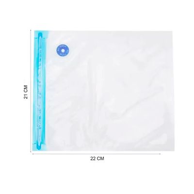 Saco á Vácuo para Alimentos Fechamento Zip Lock Duplo Reutilizável Lavável Tamanho P 21x22CM