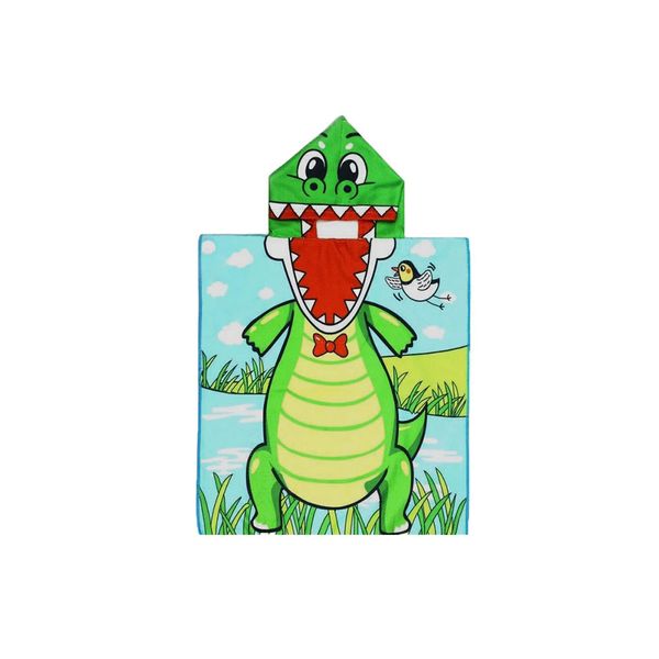 Poncho Infantil Toalha Capuz Praia Roupao Jacare Verde Poncho Infantil Toalha Capuz Praia Roupao Jacare Verde