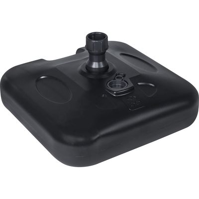 Base para Guarda-Sol ou Ombrellone 18 Kg Quadrada em Plástico Preta Bel Único