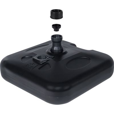 Base para Guarda-Sol ou Ombrellone 18 Kg Quadrada em Plástico Preta Bel Único
