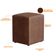 Kit 04 Puffs Quadrado L02 Decorativo Couríssimo Marrom - Lyam Decorl