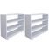 Kit 02 Sapateiras Multiuso Organizador Com 03 Prateleiras E Rodízio Pérola L03 Branco - Lyam Decor