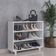 Kit 02 Sapateiras Multiuso Organizador Com 03 Prateleiras E Rodízio Pérola L03 Branco - Lyam Decor