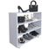 Kit 02 Sapateiras Multiuso Organizador Com 03 Prateleiras E Rodízio Pérola L03 Branco - Lyam Decor