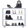 Kit 02 Sapateiras Multiuso Organizador Com 03 Prateleiras E Rodízio Pérola L03 Branco - Lyam Decor