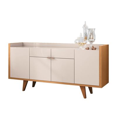 Buffet Balcão Decorativo Albani Sala de Jantar Off White/Cinamomo G26 - Gran Belo