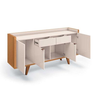 Buffet Balcão Decorativo Albani Sala de Jantar Off White/Cinamomo G26 - Gran Belo