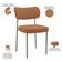 Cadeira Decorativa Sala De Jantar Melina Base Arena L02 Bouclê Terracota - Lyam Decor