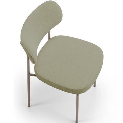 Cadeira Decorativa Sala De Jantar Melina Base Arena L02 Bouclê Oliva - Lyam Decor