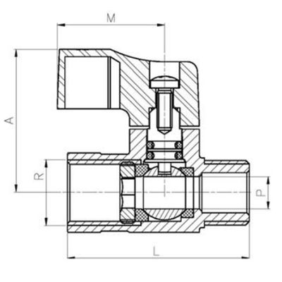 Válvula Esfera 1/4 Micro Mxf Pn 16