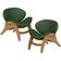 Kit 2 Poltronas Decorativa Orgânica Sala Living Kadosh L02 Couríssimo Verde Musgo - Lyam Decor
