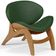 Poltrona Decorativa Orgânica Sala Living Kadosh L02 Couríssimo Verde Musgo - Lyam Decor