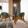 Kit 2 Poltronas Decorativa Orgânica Sala Living Kadosh L02 Couríssimo Verde Musgo - Lyam Decor
