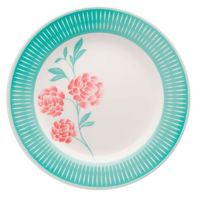 Prato Raso de Cerâmica 24cm Estampa Donna Bloom 6 Unidades - Biona 102489