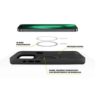 Capa MagSafe Pro para iPhone 14 - Preta - Gshield