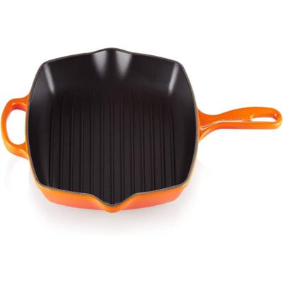 GRELHA QUADRADA LE CREUSET 26CM SIGNATURE AZUL AGAVE