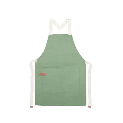 Avental Verde Cha Matte Algodao Cafeteria Bar Vegano 1un