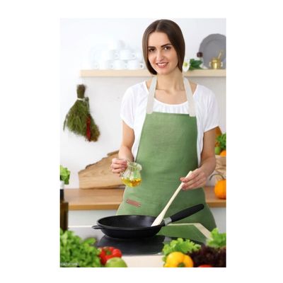 Avental Verde Cha Matte Algodao Cafeteria Bar Vegano 1un