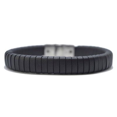 Pulseira Masculina Darkness Silver Black M