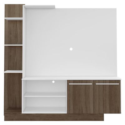 Estante Com Suporte Para Tv Até 55´´Fg3069 Branca/madeirada
