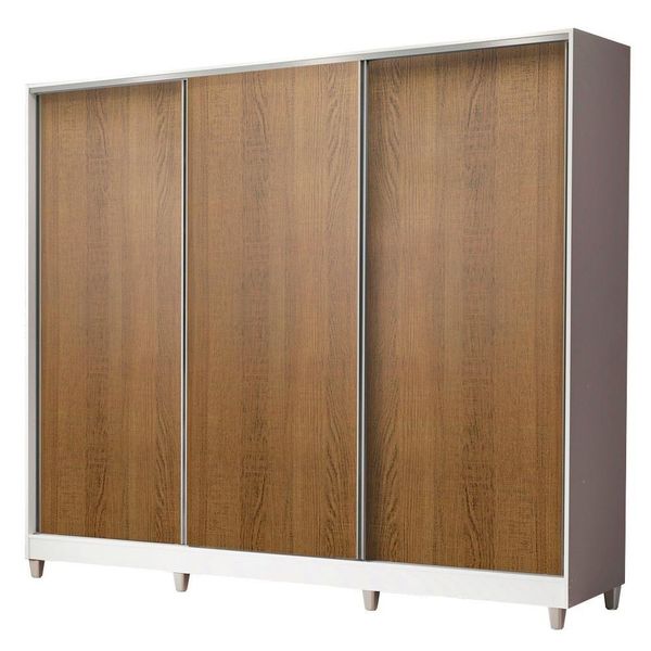 Guarda Roupa Royale 100% MDF 3 Portas de Correr 8 Pés Madesa