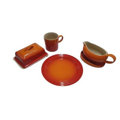 CONJUNTO CAFÉ DA MANHÃ LE CREUSET 5 PEÇAS VERMELHO