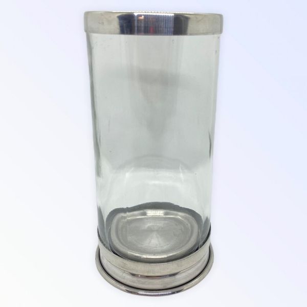 Suporte Para Vela 7 Dias 18 Cm Vidro Transparente Alumínio