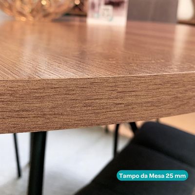 Conjunto Sala De Jantar 4 Cadeiras Domani Rosê Carraro