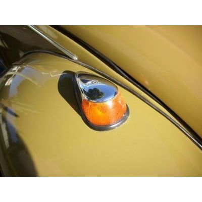 Capa Cromada Metal Pisca Dianteiro Vw Fusca 1970 à 1996