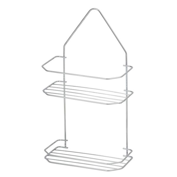 Porta Shampoo e Sabonete Duplo Suporte de Registro sem Furo Cromado Porta Shampoo e Sabonete Duplo Suporte de Registro sem Furo Cromado