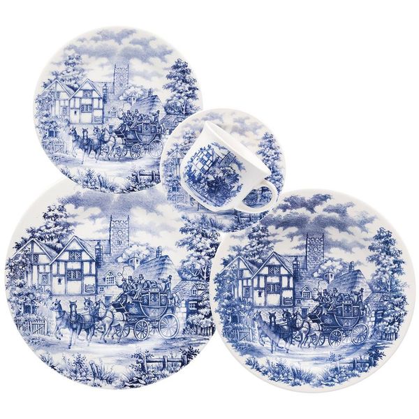 Aparelho de Jantar e Chá Donna Cena Inglesa 20 peças - Biona 100969 Aparelho de Jantar e Chá Donna Cena Inglesa 20 peças - Biona 100969