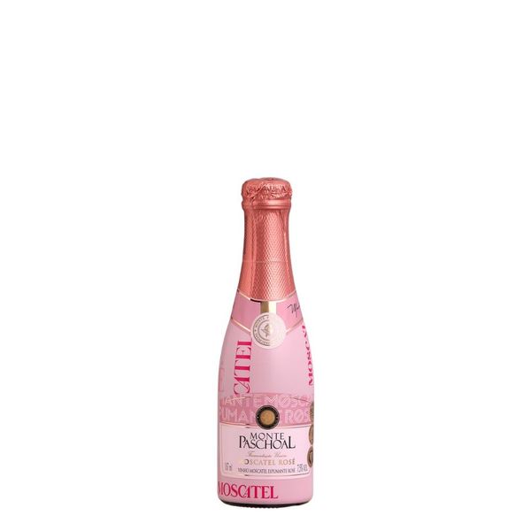 ESPUMANTE MONTE PASCHOAL MOSCATEL ROSE 187ML PACK C/12UNID