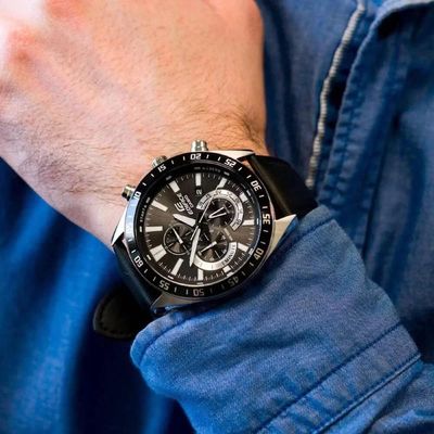 Relógio Casio Masculino Ref:Efv-620l-1avudf Edifice Cronógrafo Prateado