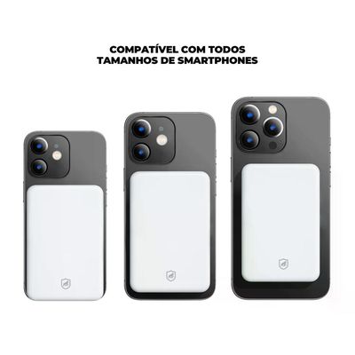 Carregador Portátil MagPower 5.000 MaH - Branco - Gshield