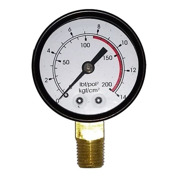 Manômetro 50 mm 200 PSI 1/4 Vertical Manômetro 50 mm 200 PSI 1/4 Vertical