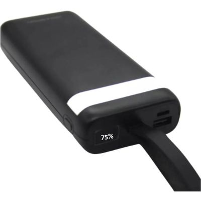 Carregador Power Bank Com Luz Led Turbo 20.000mah YD-06 H´maston Preto