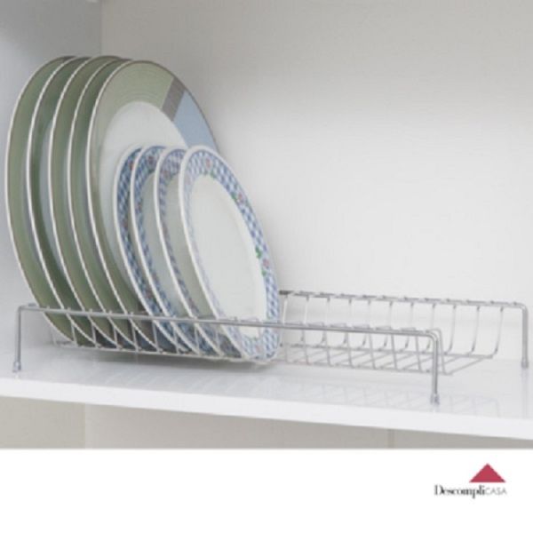 Organizador Armário de Cozinha Secador Porta 18 Pratos Suporte Escorredor Cromado Organizador Armário de Cozinha Secador Porta 18 Pratos Suporte Escorredor Cromado