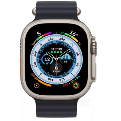 Relógio Digital Smartwatch Watch 9 Ultra 49mm Pulseira Oceano Preto