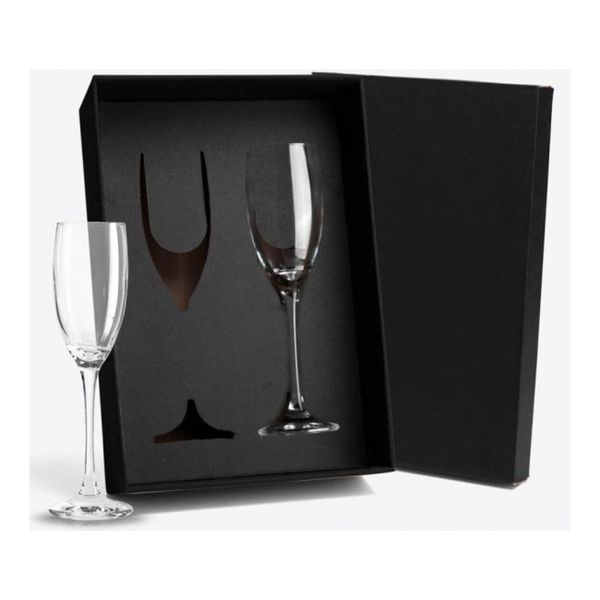 Jogo De Taças De Vidro P/ Champagne 190 Ml - 2 Pçs Welf